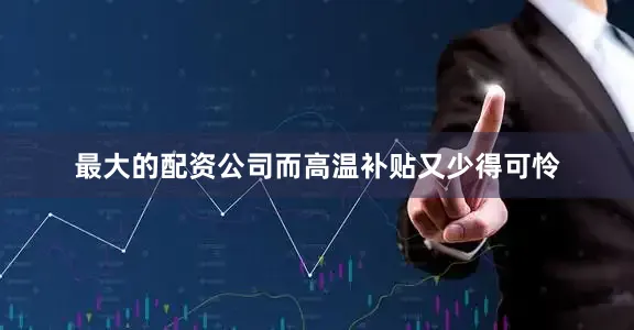 最大的配资公司而高温补贴又少得可怜